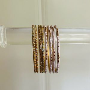 Kids Indian Gold/White Bangles 2 inches